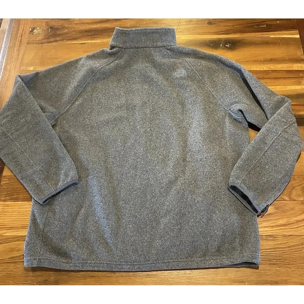 The North Face Jacket Men's XXL Gray Full Zip Fleece Sweater Outdoor